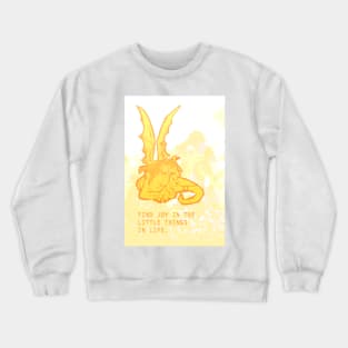 Dragon and butterfly Find joy in the little things in life Crewneck Sweatshirt